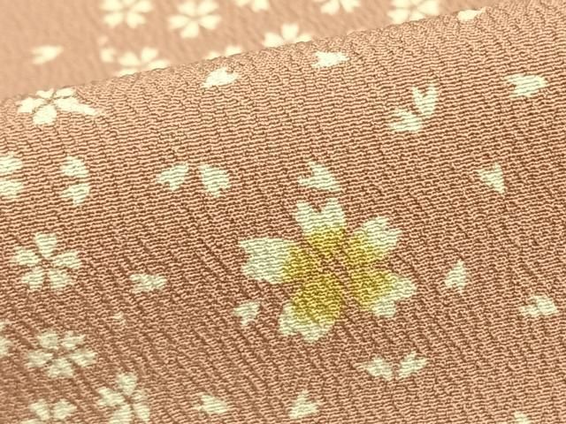 平和屋着物▽小紋　単衣　市松舞桜文　洗える着物　AAAZ1608fy 平和屋着物▽小紋 単衣 市松舞桜文 洗える着物 AAAZ1608fy