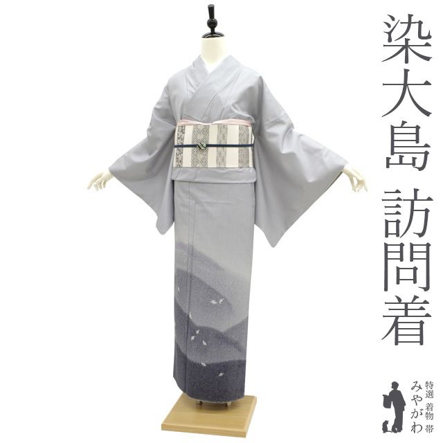 大島紬と帯　着物　訪問着 美品【本場大島紬】正絹 染大島紬 訪問着s776 | 着物 夢美月