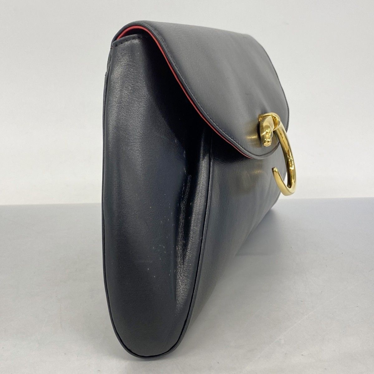 5mb1803 カルティエ クラッチバッグ パンテール レザー ブラック ゴールド金具 レディース