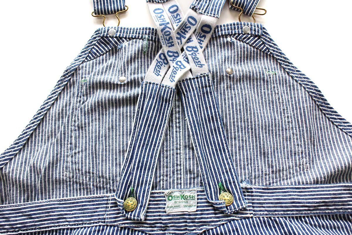 60s USA製 OSHKOSH B'GOSH ローバック カットオフ ヒッコリー