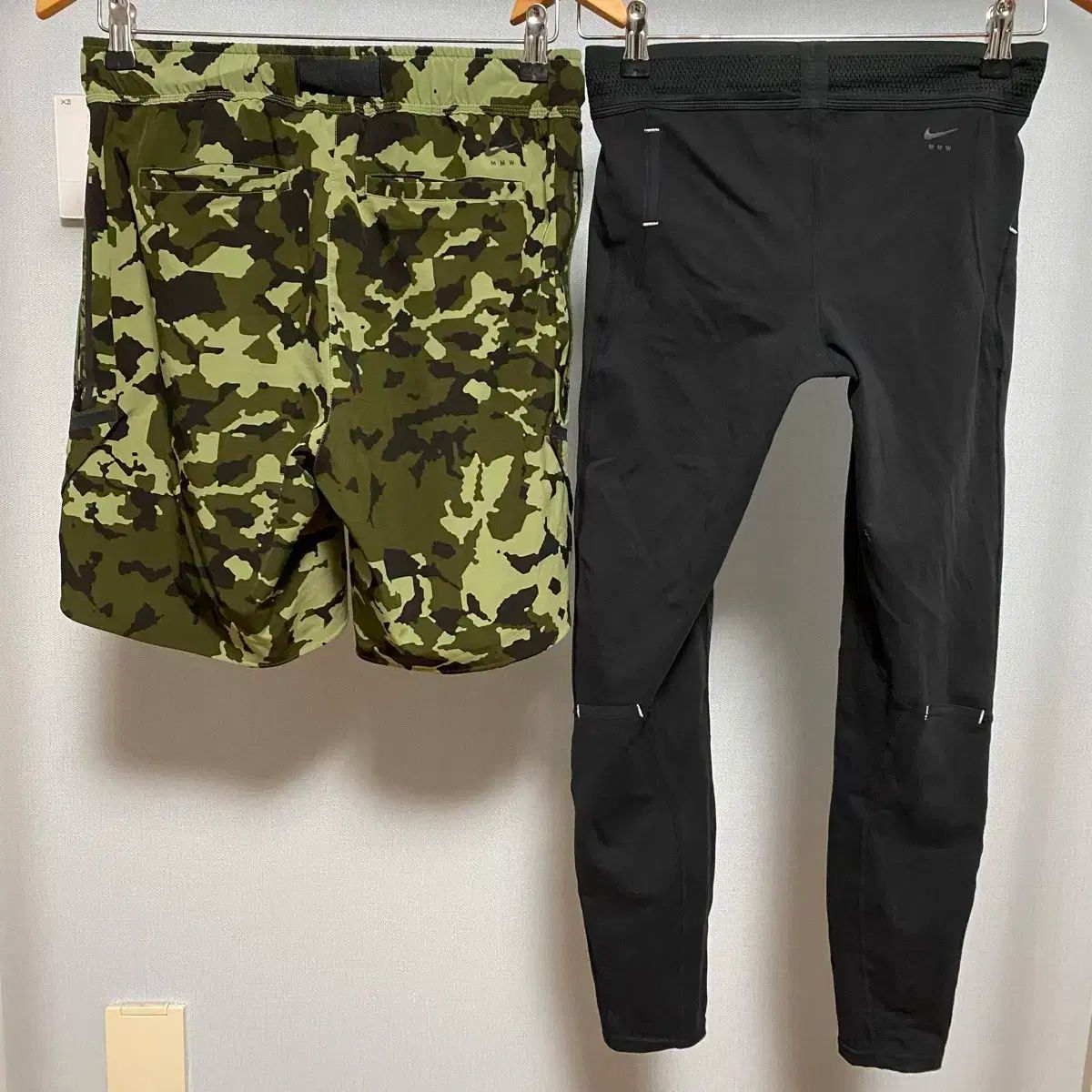 S NIKE ナイキ x MMW マシュー M ウィリアムズ 2 in 1 ショーツ タイツ 迷彩