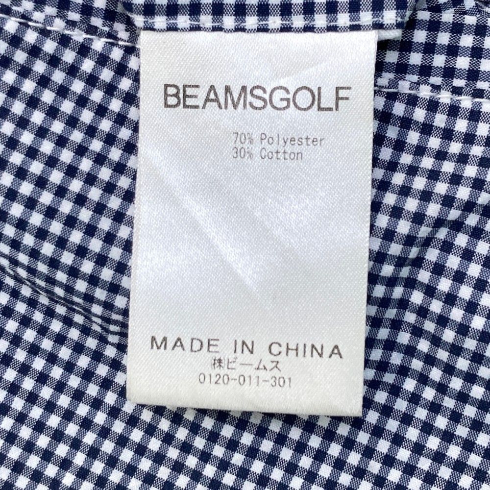 サイズ：L BEAMS GOLF ビームスゴルフ  シアサッカーパンツ チェック柄 ネイビー系 [240101466741] ゴルフウェア メンズ ストスト サイズ：L BEAMS GOLF ビームスゴルフ シアサッカーパンツ