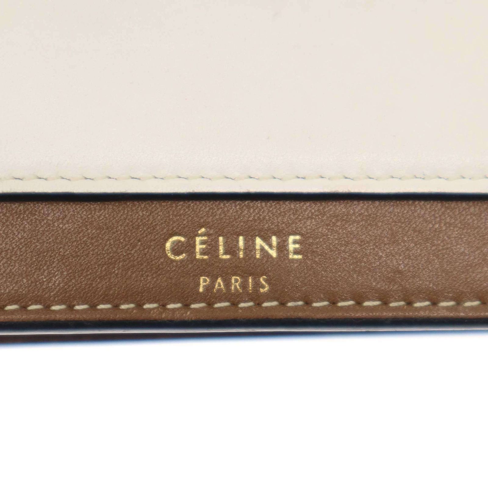 CELINE セリーヌ レザーカードケース F-SD-2157 ブラウン ホワイト 