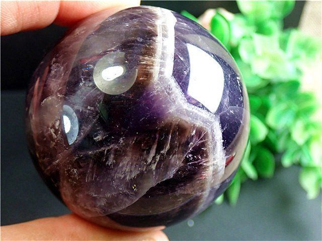 天然～愛の守護石～夢幻紫水晶アメジスト丸玉B76G1/92G09 - メルカリ