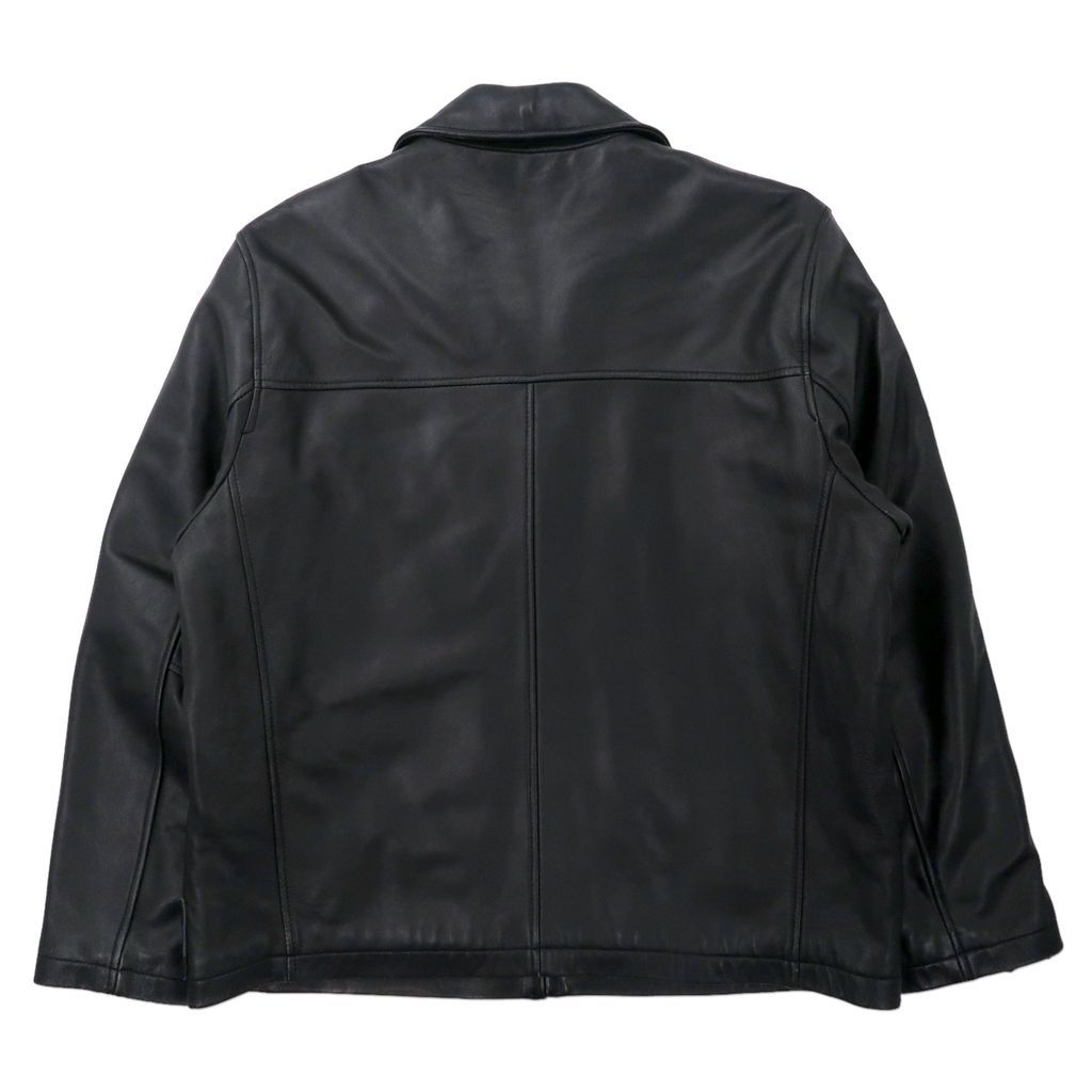 トミーフィルフィガー ラムレザーライダースジャケット  M TOMMY HILFIGER レザー ライダースジャケット XL ブラック 羊革