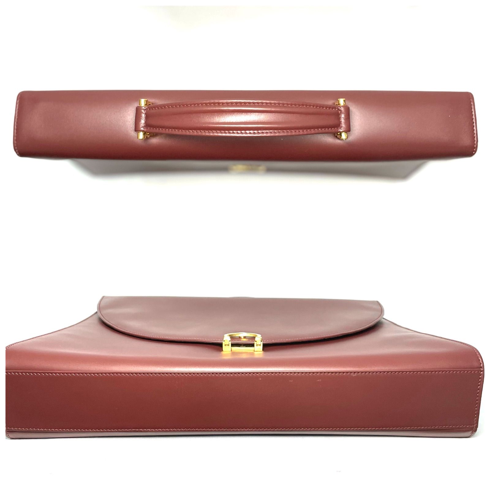 Cartier カルティエ マストライン ビジネスバッグ ハンドバッグ レザー ワインレッド 54102 DECORATOM_COM_BR