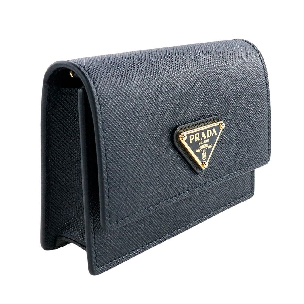 PRADA●サフィアーノクロスバック 1bp019 ブラック Re-nylon Xサフィアーノレザー ショルダーバッグ | PRADA