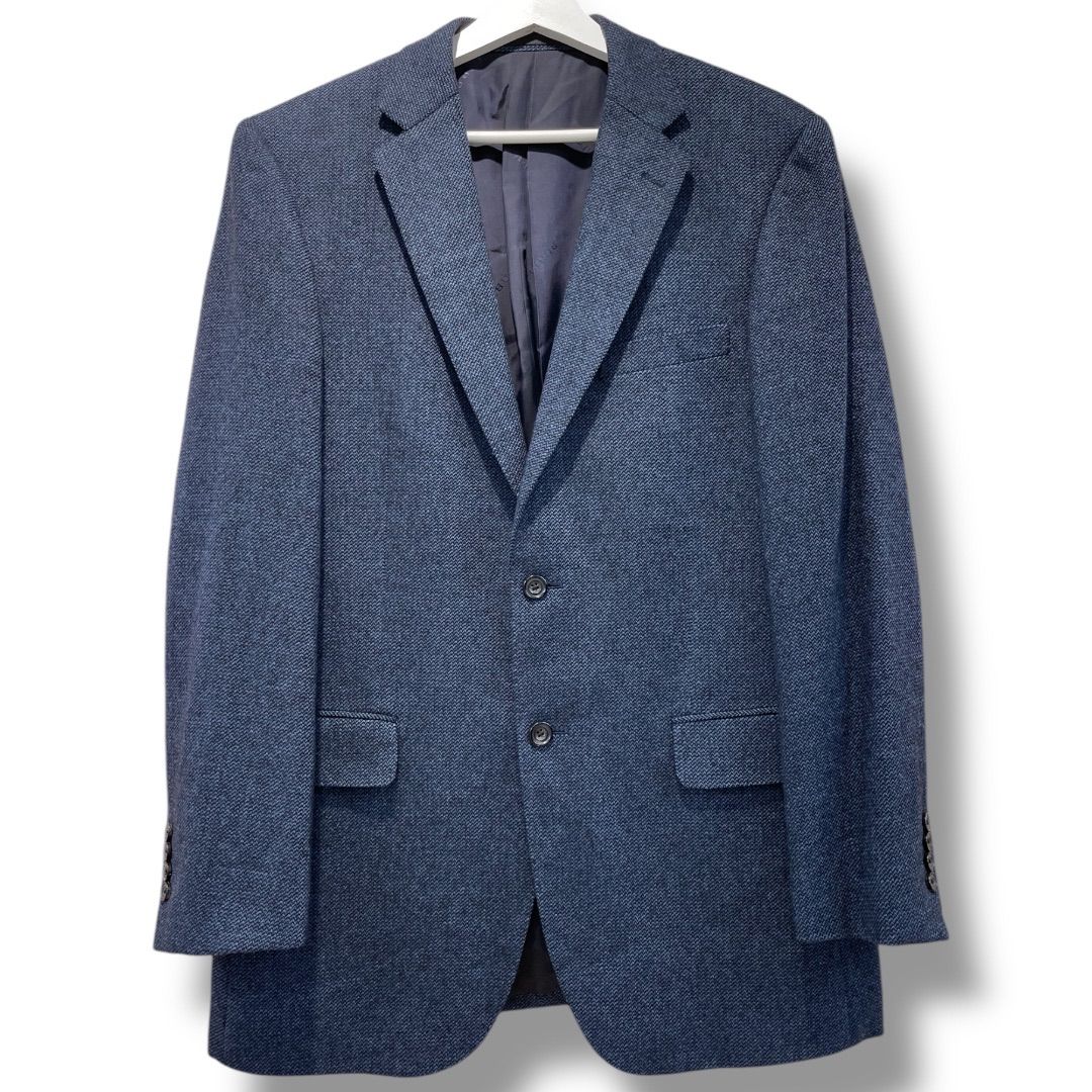バーバリーロンドン テーラードジャケット カシミヤ混 ヘリンボーン 2B