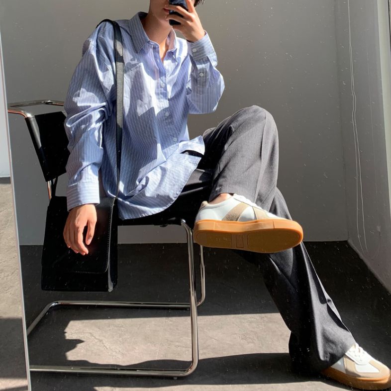 [COSYHARU公式] Beige & White simple Sneakers 関税・送料込み COSYHARU コシハル 公式]ベージュ×ホワイトのシンプルスニーカー