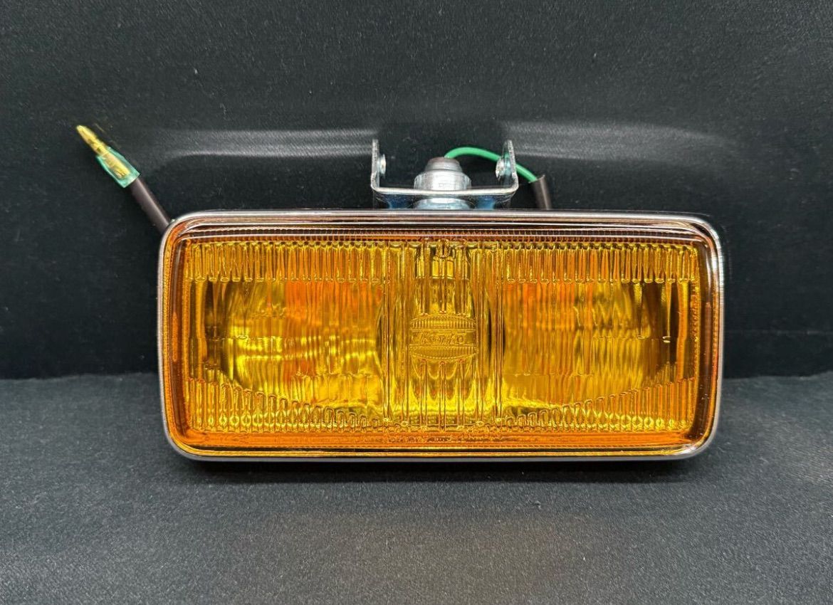 車幅灯　デコトラ　2個セット　黄色ガラス付き　LED球付き LED球付き 角マーカー 【黄色】 10個セット 角型 サイドランプ