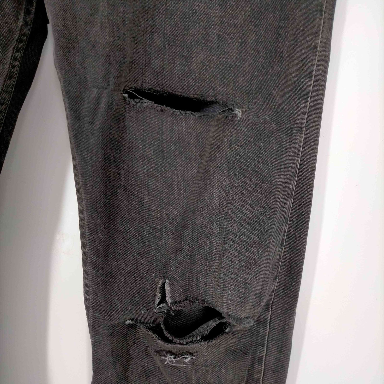 リーバイス Levis 00S カナダ製 後染め 505 ダメージ ブラックデニム 