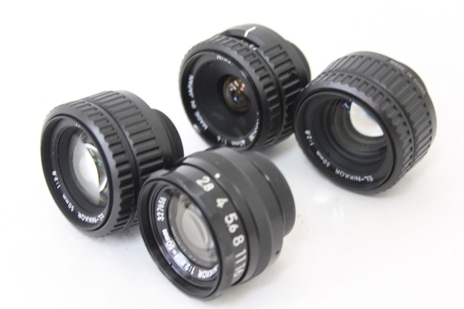 返品保証】 【レンズ4点まとめ】ニコン Nikon EL-Nikkor 50mm F2
