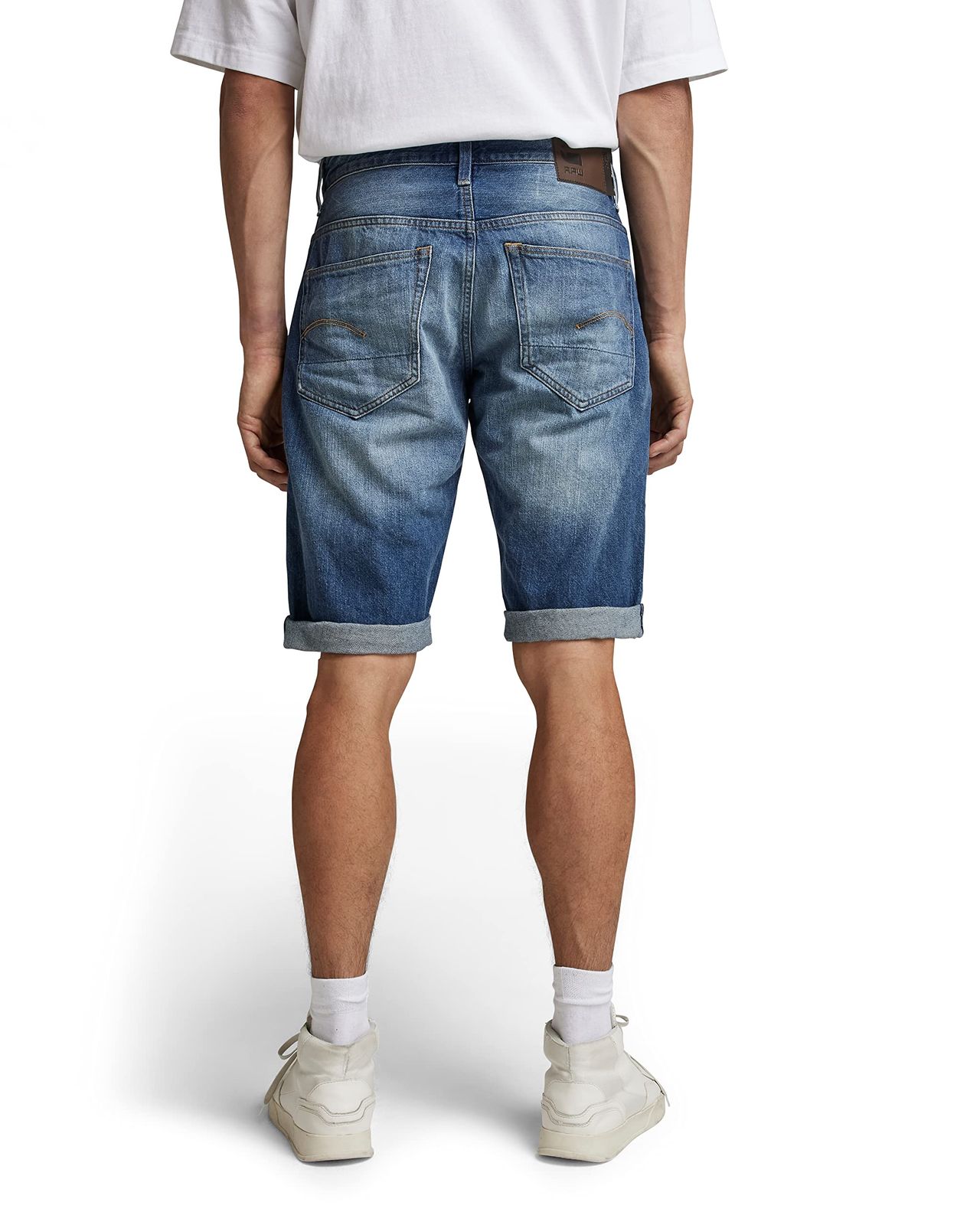 ジースターロゥ メンズ ハーフパンツ デニム ショートパンツ ストレートフィット 3301 Short