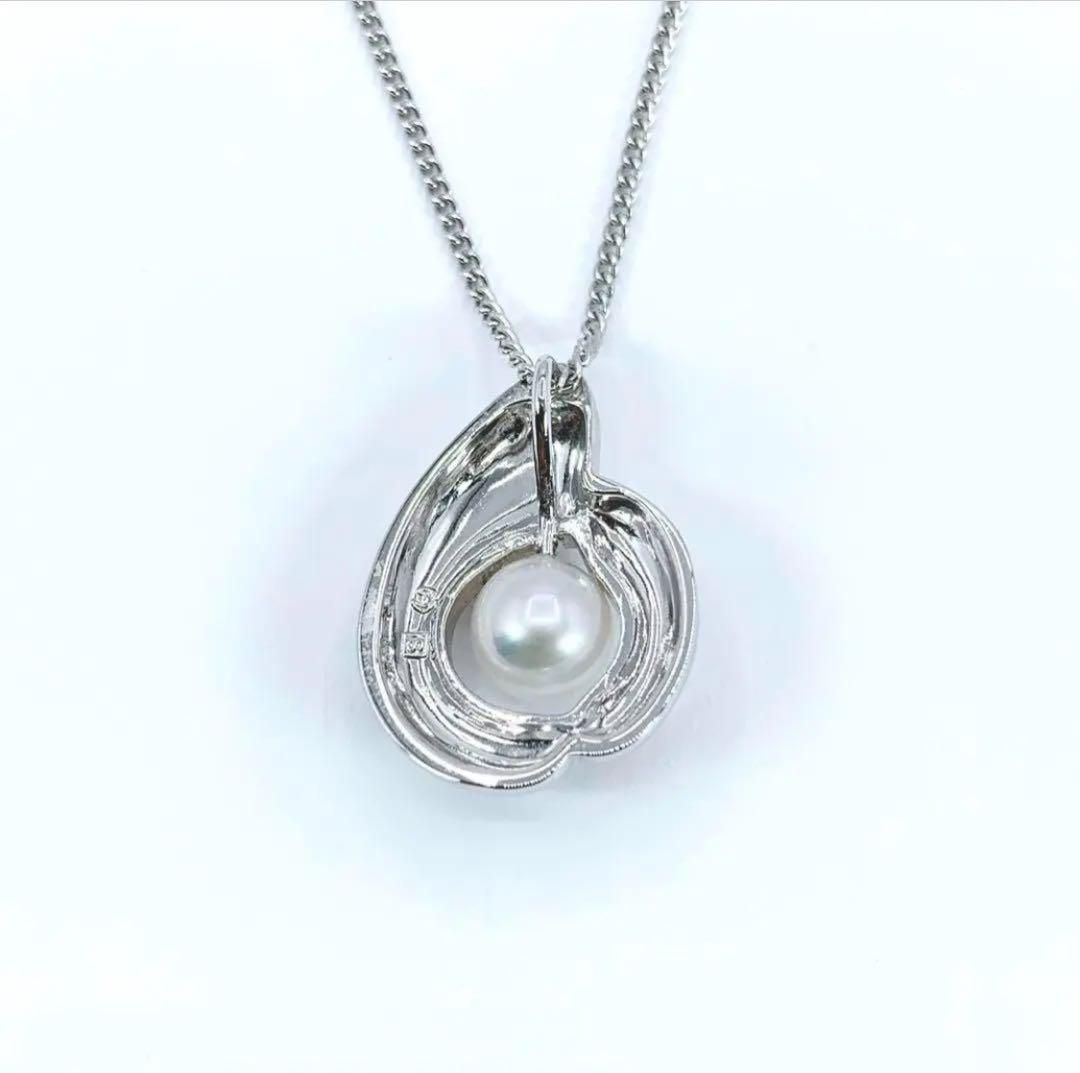 TASAKI タサキ 1粒 ネックレス パール 本真珠 6.2mm シルバー - メルカリ