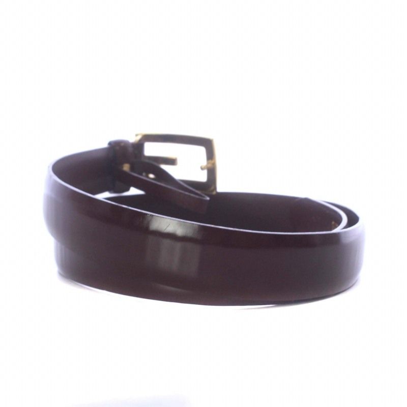 GUCCI ゴールドバックル レザーベルト 75-30-036 GUCCI ゴールドバックル レザーベルト 75-30-036
