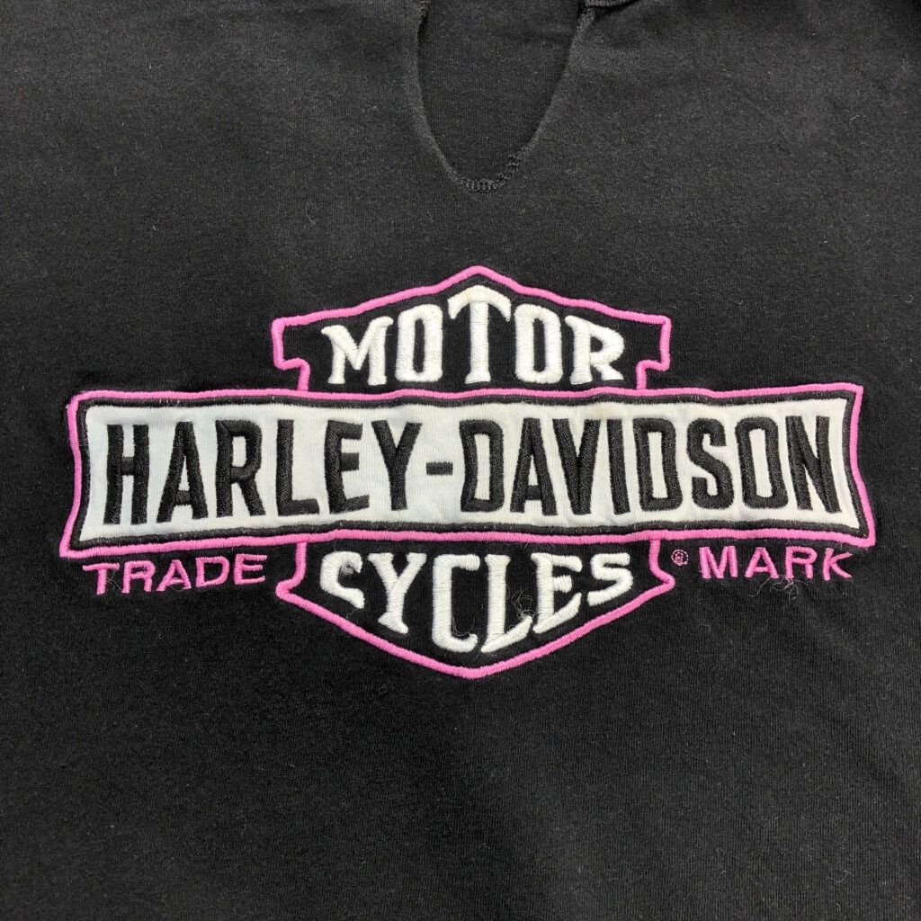 HARLEY DAVIDSON ハーレーダビッドソン 長袖Ｔシャツ モーターサイクル ブラック(レディース M相当)中古 古着 V4537 Harley Davidson - HARLEY DAVIDSON ハーレーダビッドソン 長袖T