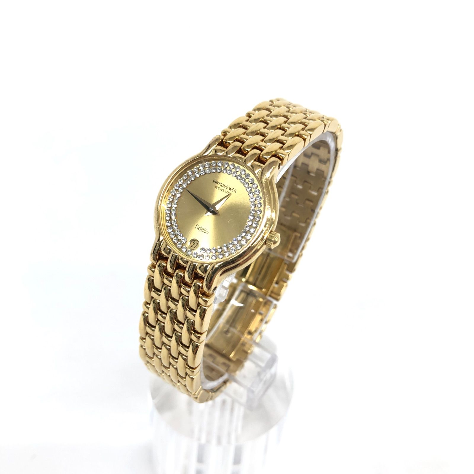 ☆美品☆レイモンドウィル 腕時計 4702 18k メッキ デイト 文字盤  
