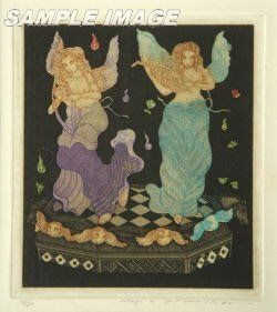 山下清澄 版画 「イタリアの幻想S-III ミューズA」【額縁無し