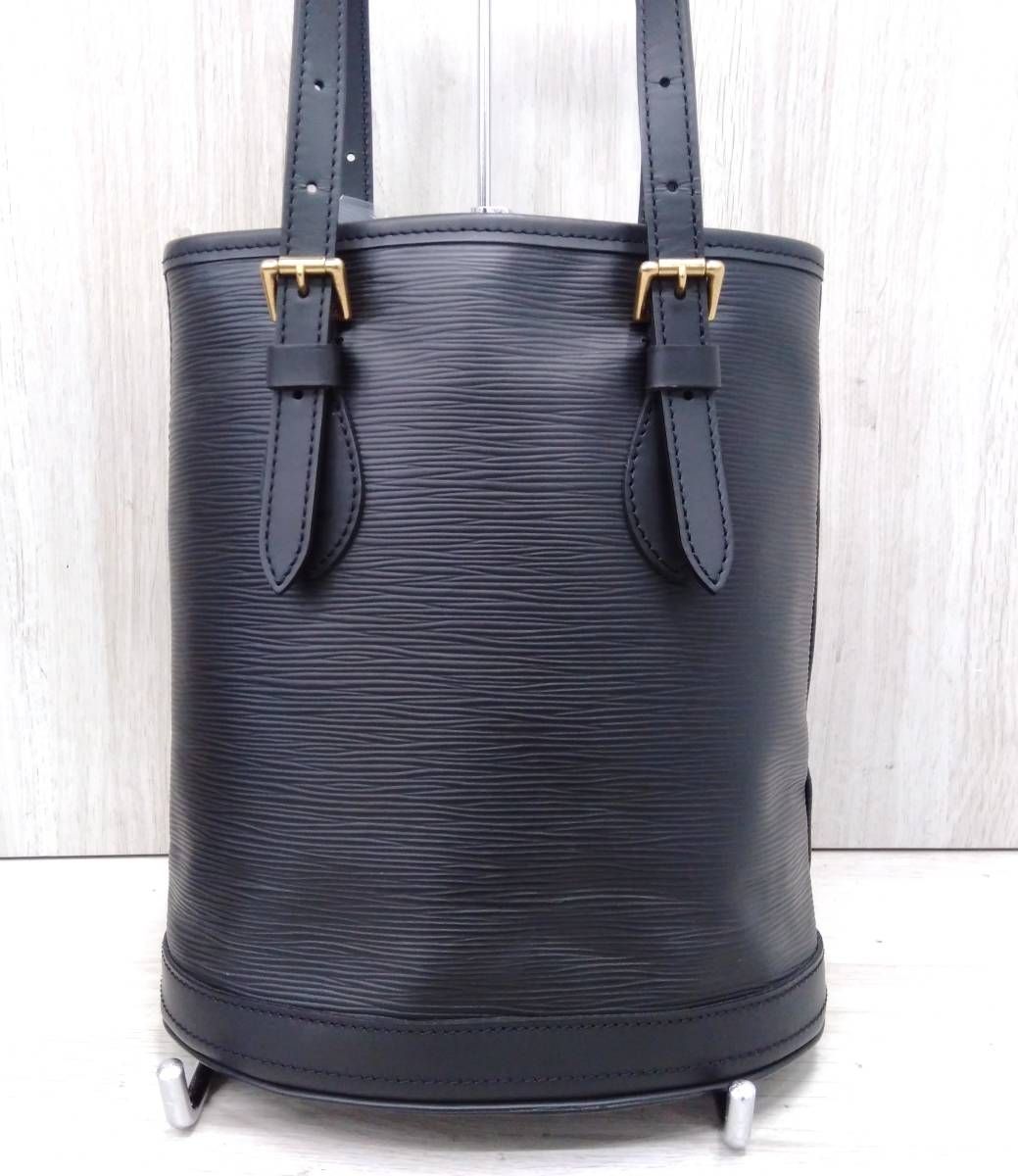 ルイヴィトン  エピ トートバッグ バケツ型 黒 ポーチ付 M58992 ルイヴィトン LOUIS VUITTON エピ プチ バケット M58992 トート