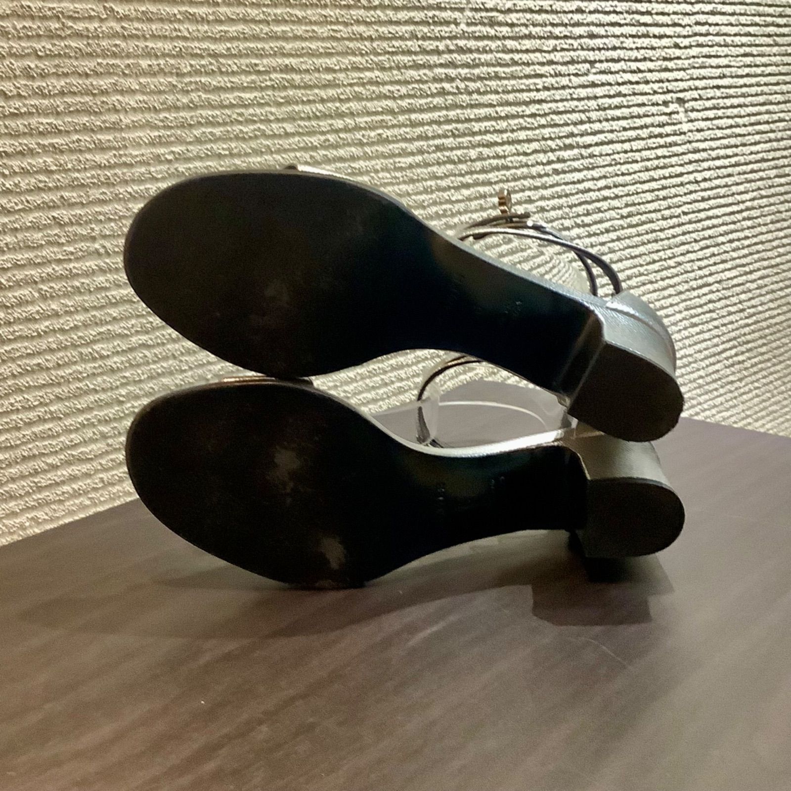 エルメス HERMES ケリーストラップ サンダル マネージュ シルバー 36