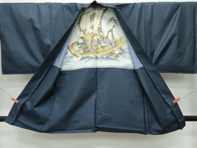 平和屋着物○男性 本場大島紬 アンサンブル 100亀甲 総詰め 正絹 逸品