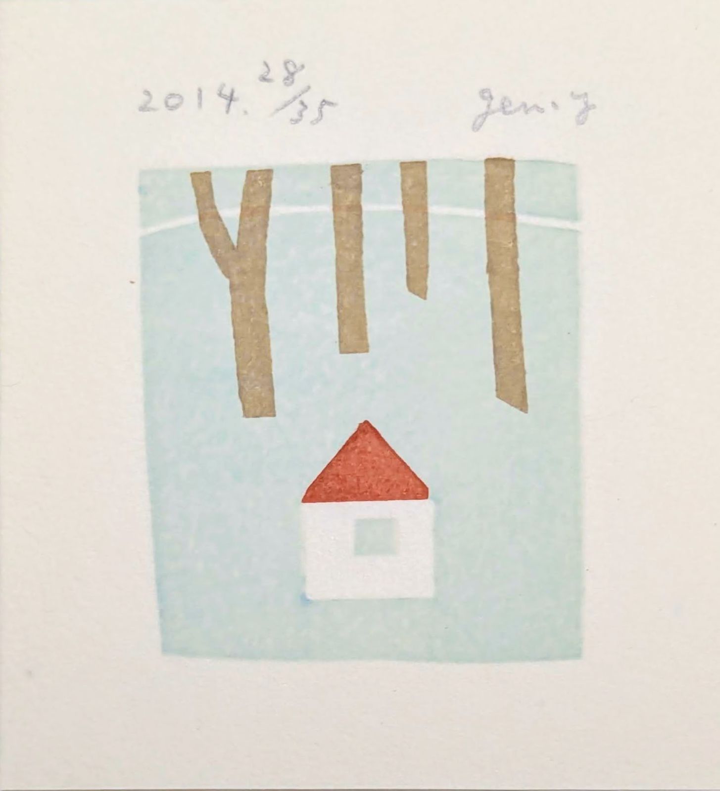 【真作】山中現「雲の祭日 ‐3点組‐」水彩+コラージュ1点/木版画2点【美品】 真作】山中現「雲の祭日 ‐3点組‐」水彩+コラージュ1点/木版画2点