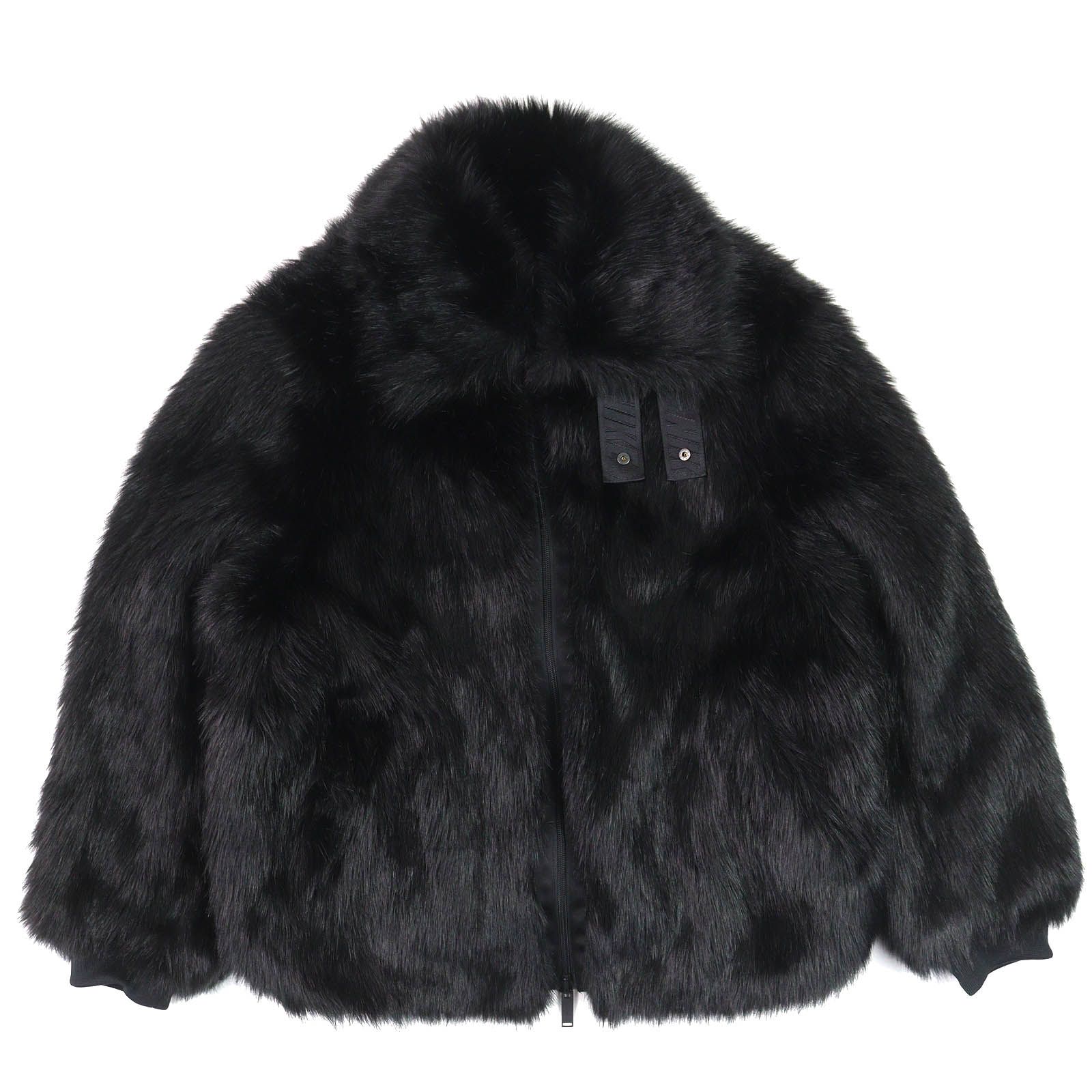 △NIKE AMBUSH ナイキ アンブッシュ 18AW AQ9225-020 Reversible Faux Fur Jacket リバーシブル 中綿入り フェイクファー ブルゾン ジャケット ブラック L メンズ
