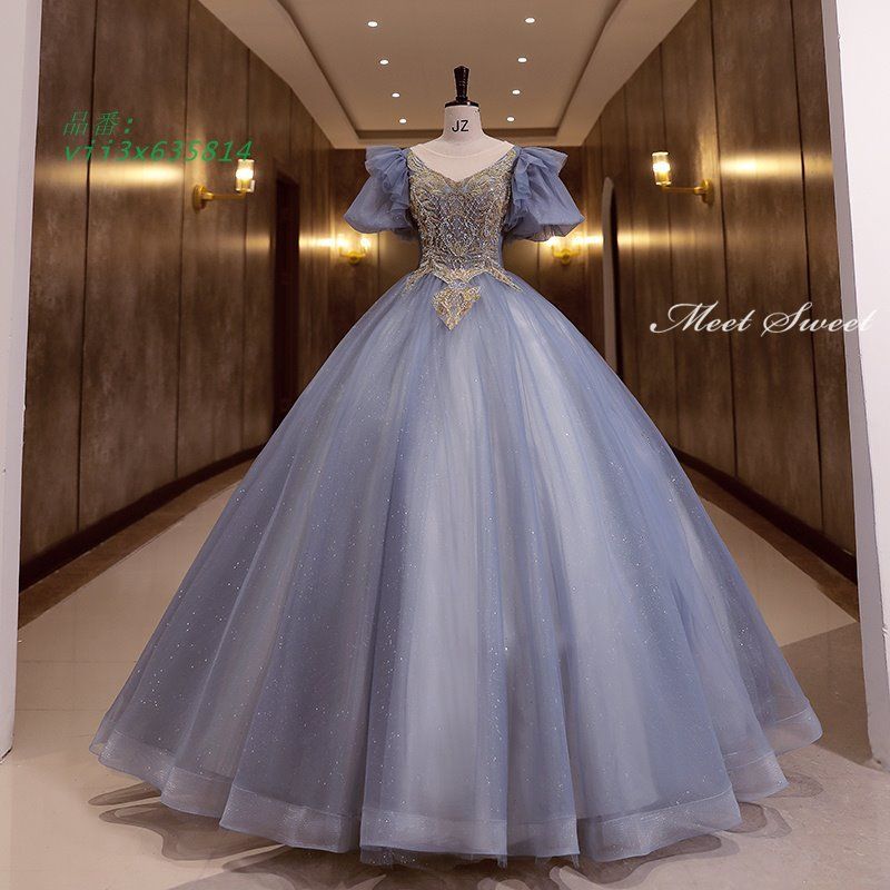 ドレス パーティードレス ロングドレス 結婚式 二次会 発表会 プリンセスラインドレス コンサート ステージドレス ウエディングドレス ウェディングドレス vii3x635814