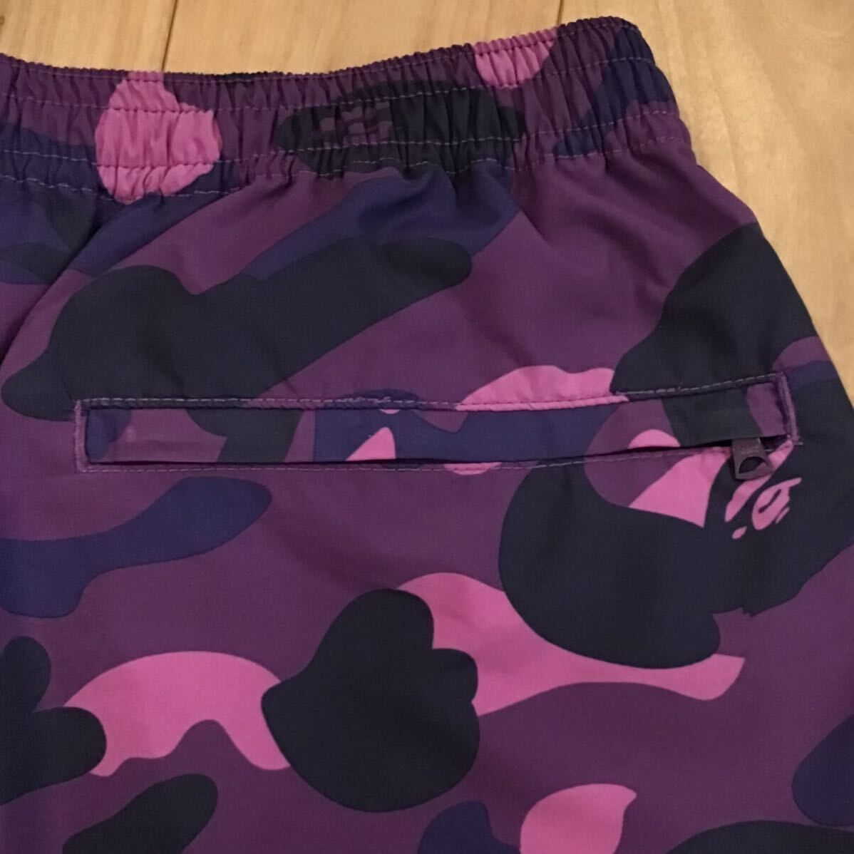 Purple camo ビーチ ショーツ Mサイズ a bathing ape BAPE nylon