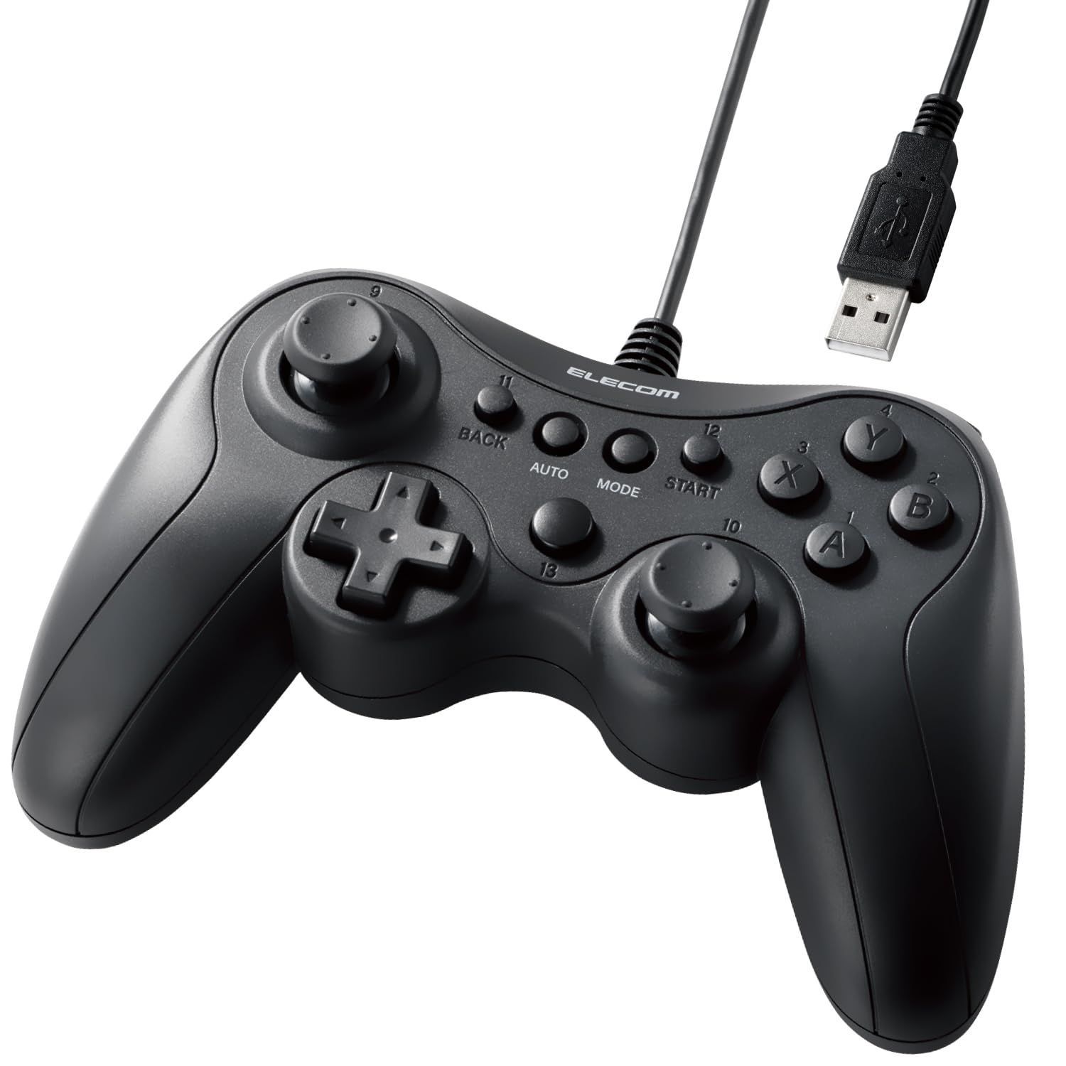 【在庫処分】ゲームパッド 有線 Xinput Xbox系配置 連射 エレコム スティックモード切替 軽量 ブラック JC-GP20XBK