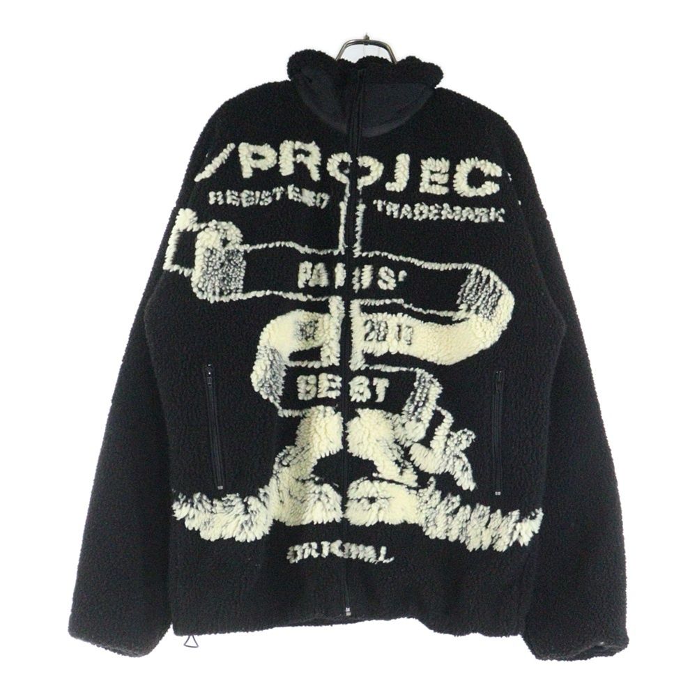 Y|PROJECT ワイプロジェクト 23AW Paris Best Jacquard Fleece Jacket パリベストジャガードフリースジャケット ブラック