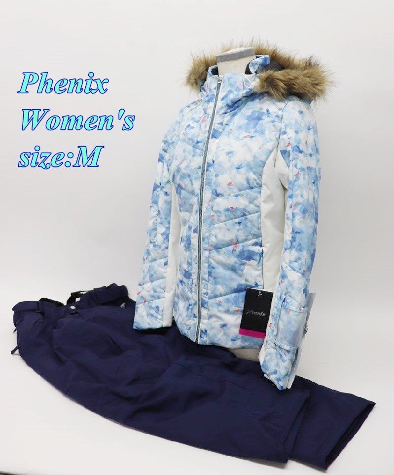 Phenix フェニックス >レディース スキージャケット-パンツ セットアップ M ブルー PS8822P61 上下セット R2510-130