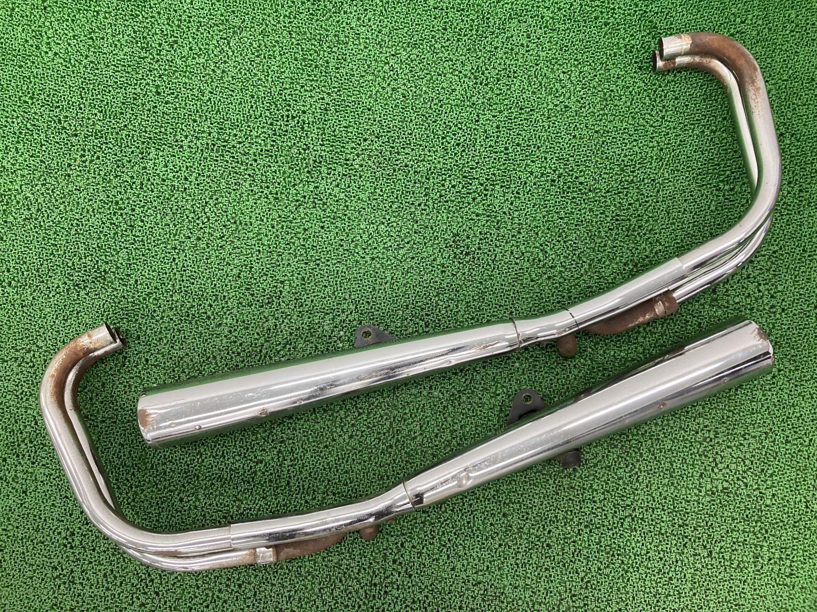 Z400FX マフラー 左右 K003 カワサキ 純正 中古 バイク 部品 KZ400E J KZ550B 当時物 機能的問題なし 車検 Genuine