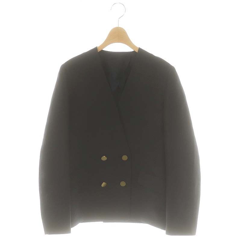 ドゥロワー Drawer RESORT1 ミカドノー ジャケット ウール シルク混 36 濃紺 |MI OS