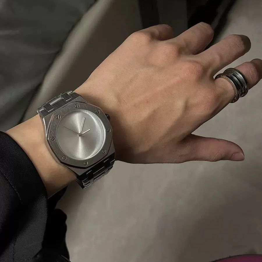 新品 Time less steel watch ap y2k mode style メンズ 腕時計
