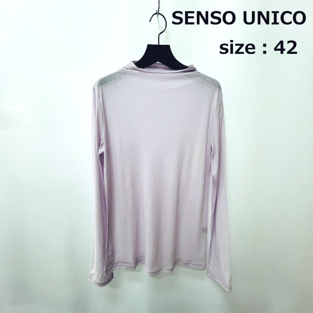 SENSO UNICO [42] パープル カットソー ロンティ 長袖Tシャツ トップス