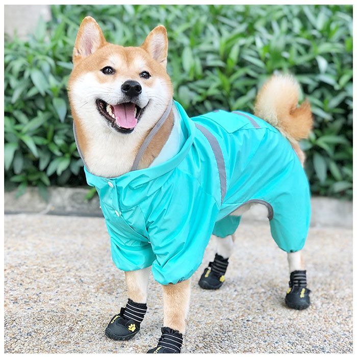 新品 いぬの服 犬 雨 カッパ レインコート お出かけ イエロー Mサイズ