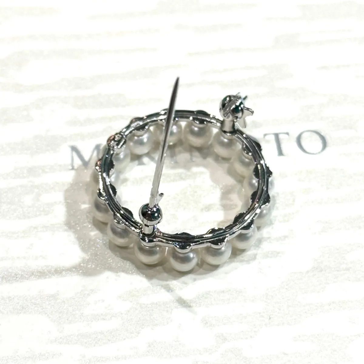 MIKIMOTO SV ベビーパール4.2㎜ サークルブローチ