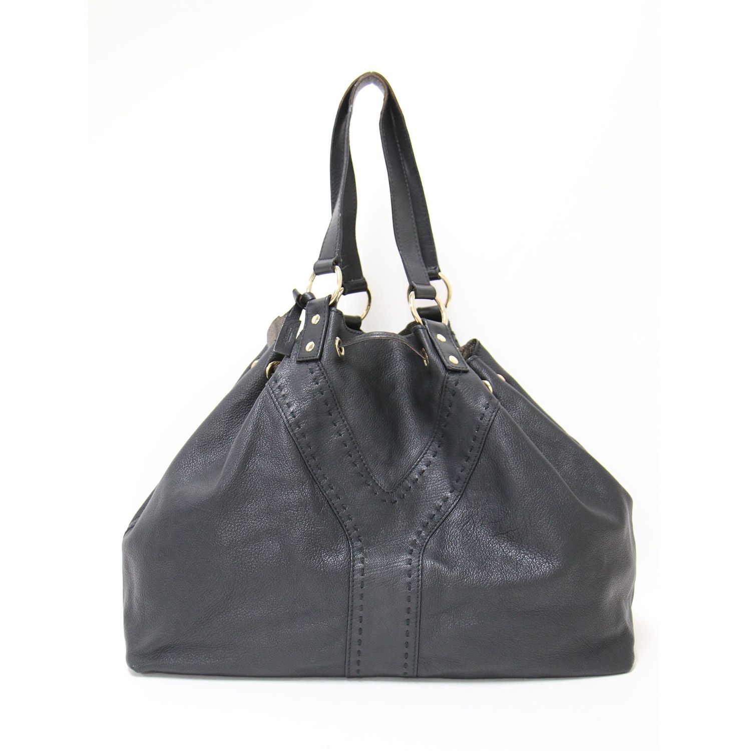 YVES SAINT LAURENT リバーシブルトート レザー ブラック美品 イヴ・サン・ローランリバーシブルトートバッグ