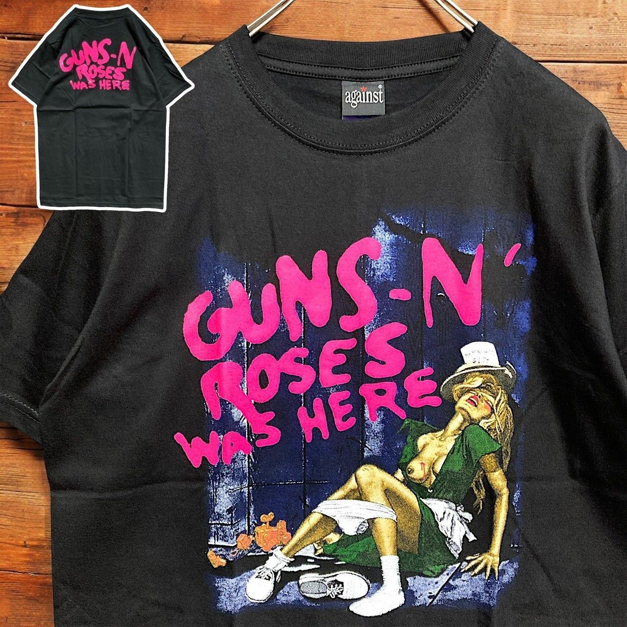 ☆ ガンズアンドローゼス GUNS N ROSES 黒 ピンナップガール セクシー 
