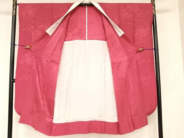 平和屋着物●長襦袢 無双仕立て 御所車檜扇地紋 正絹 AABB6623np