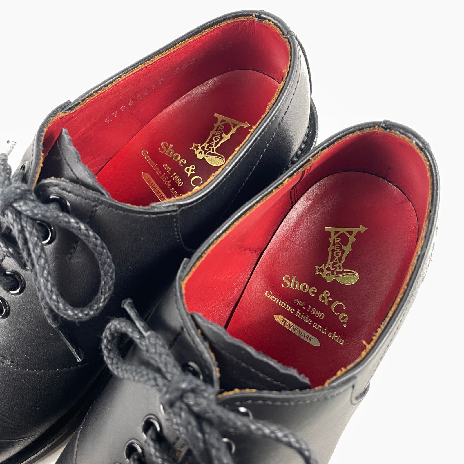 REGAL リーガル E7A6401A 952S プレーントゥ レザーサドルシューズ