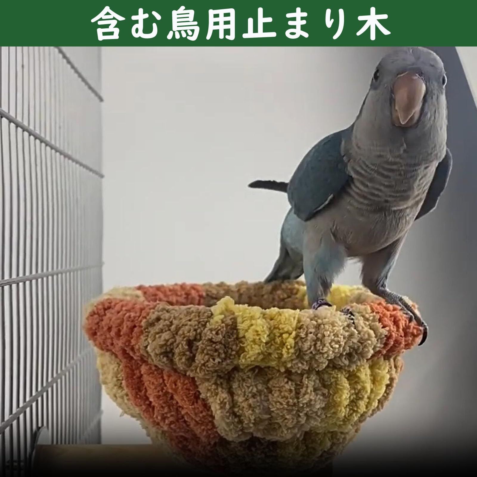 文鳥用 皿巣 クッション ハンギング 3点 - 鳥用品