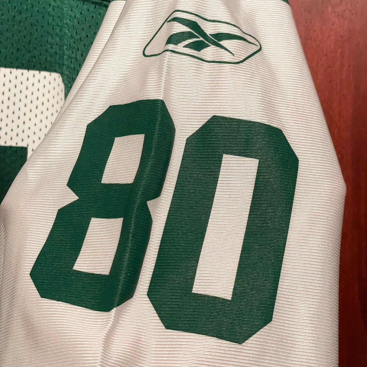 90s NFL Newyork Jets CHREBET オーセンティック レア 90s～00s Reebok × NFL NEW YORK JETS 80 CHREBET AUTHENTIC TEAM