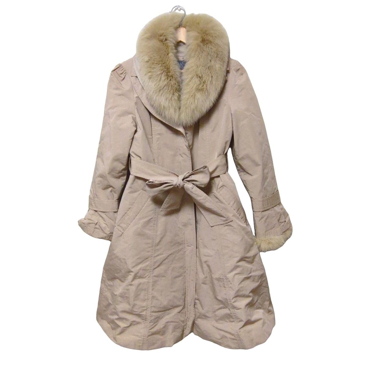 FRANCO FERRARO フランコフェラーロ コート サイズ3 L レディース - ベージュ 長袖 ダウンライナー付き 秋 冬