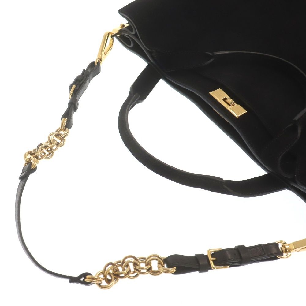 MARNI マルニ ゴールドチェーンショルダー スエードレザー 2WAY トート 