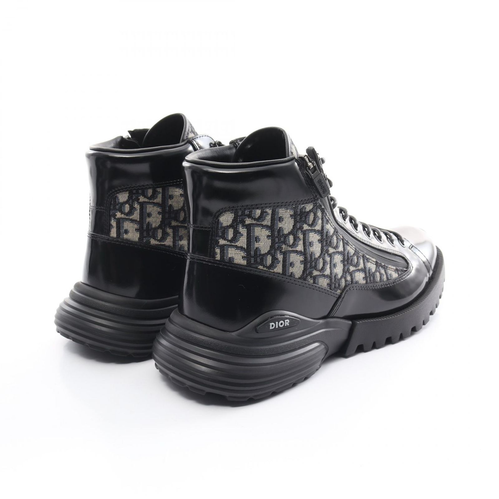 ディオール コンバット アンクルブーツ オブリーク ジャカード ブーツ