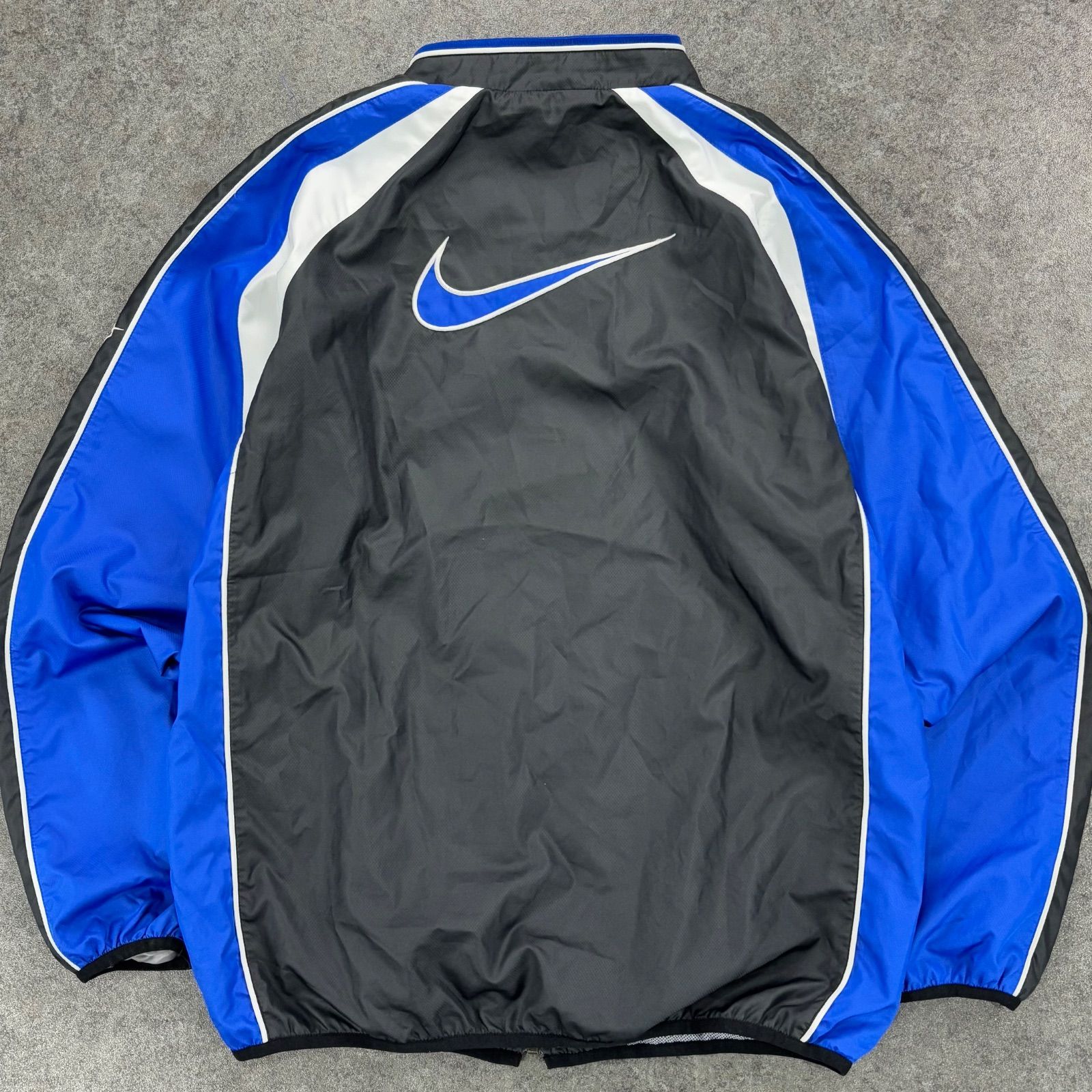 NIKE BASEBALL Full Zip Jacket ナイキ ベースボール 野球 ウォームアップジャケット ジップアップ ブラック/ブルー メンズ L