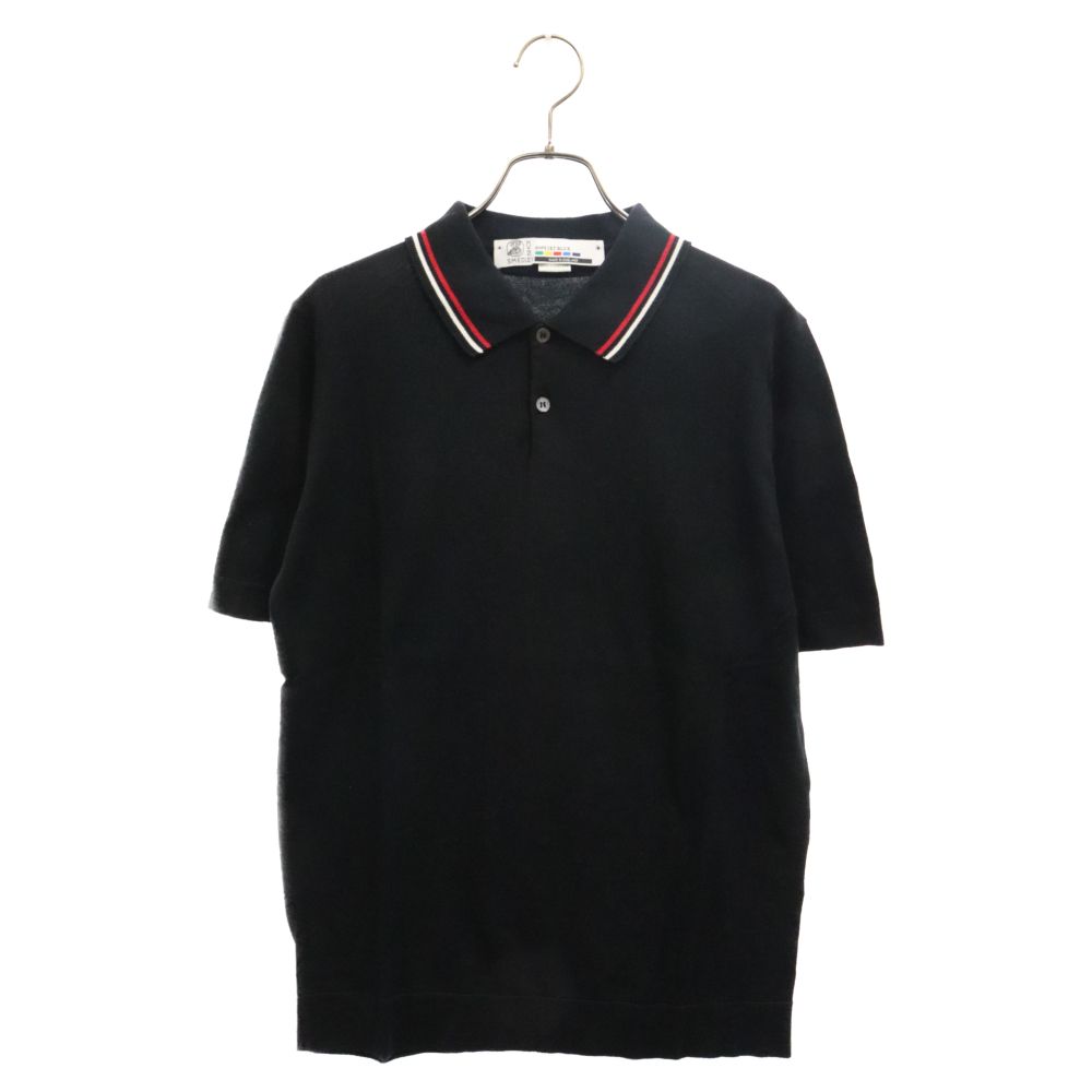 試着のみ ジョン スメドレー JOHN SMEDLEY ニットポロ ブラック