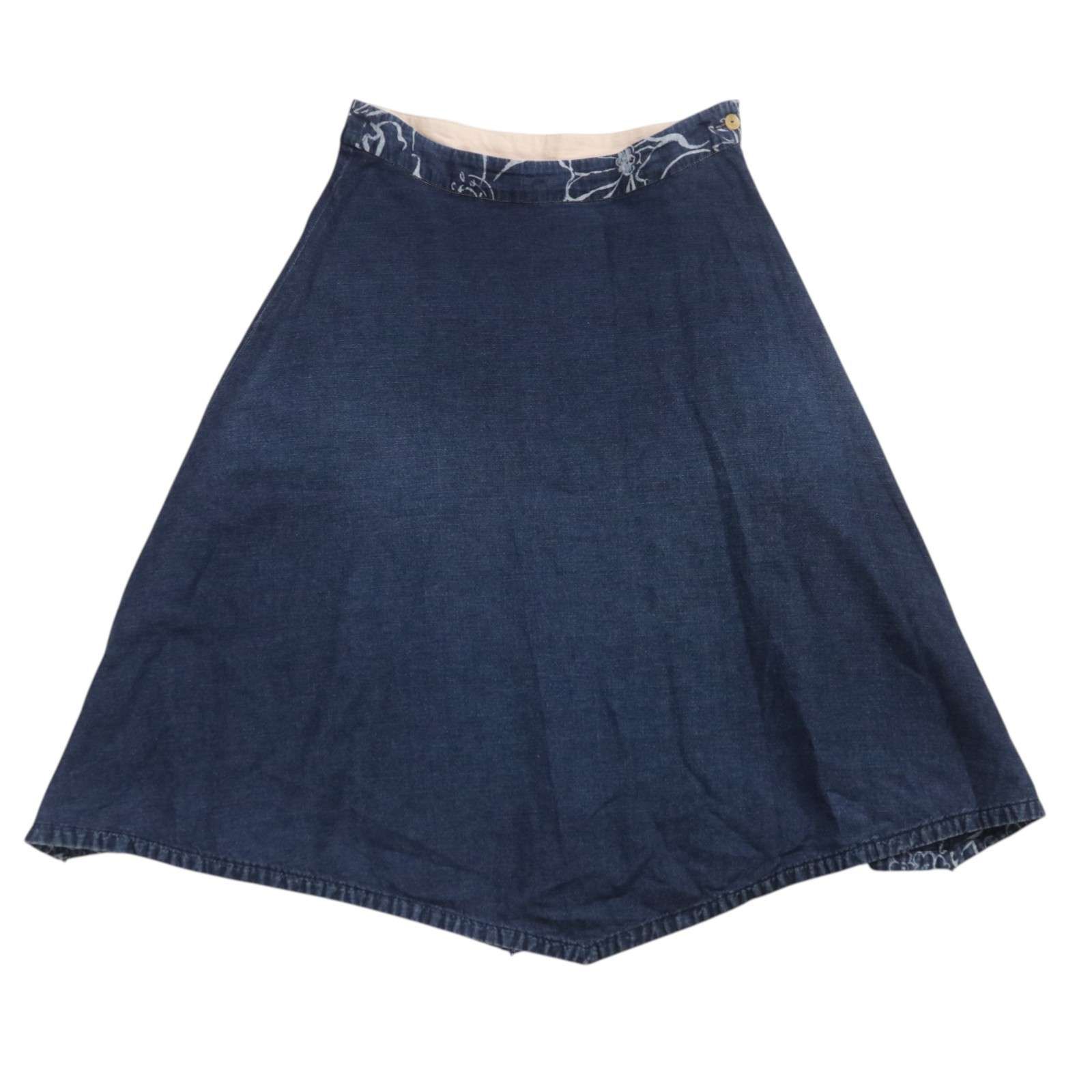 Pallas Palace パラスパレス　インディゴ染め　スカート ウエストゴム パラスパレス Pal'las Palace 藍染 インディゴ染 ガーゼ